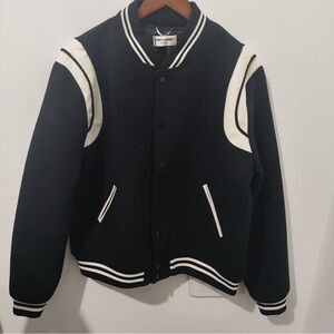 Saint Laurent Paris Minimalist Cool Classic Varsity Jacket